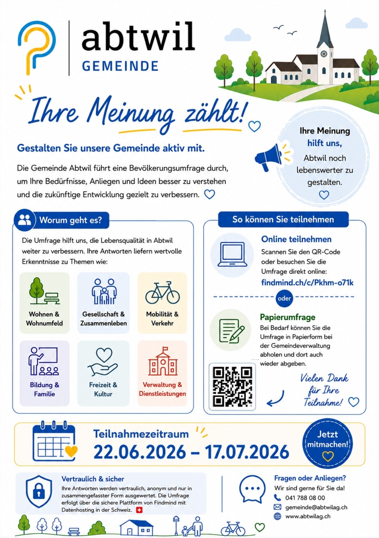 Flyer Bevölkerungsumfrage 2026